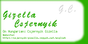 gizella csjernyik business card